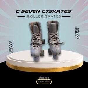 C SEVEN C7skates Gray Roller Skates Kids Size 6